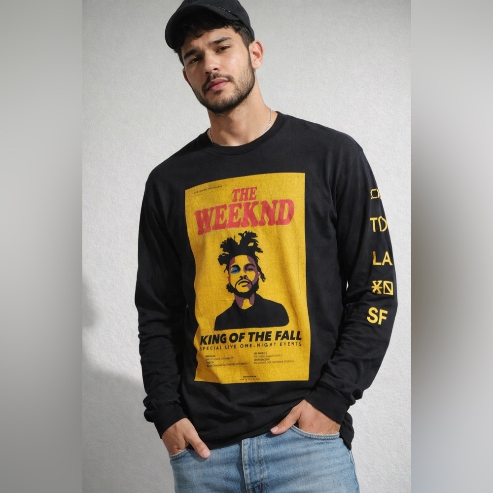 The Weeknd King of the Fall Long Sleeve Size Large Face Released 2014 limited